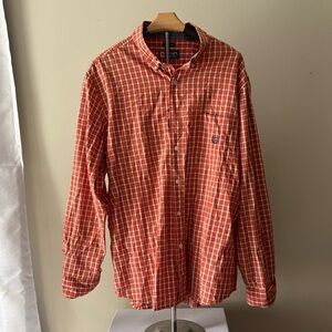 Chaps Men's Red Plaid Button Down Shirt